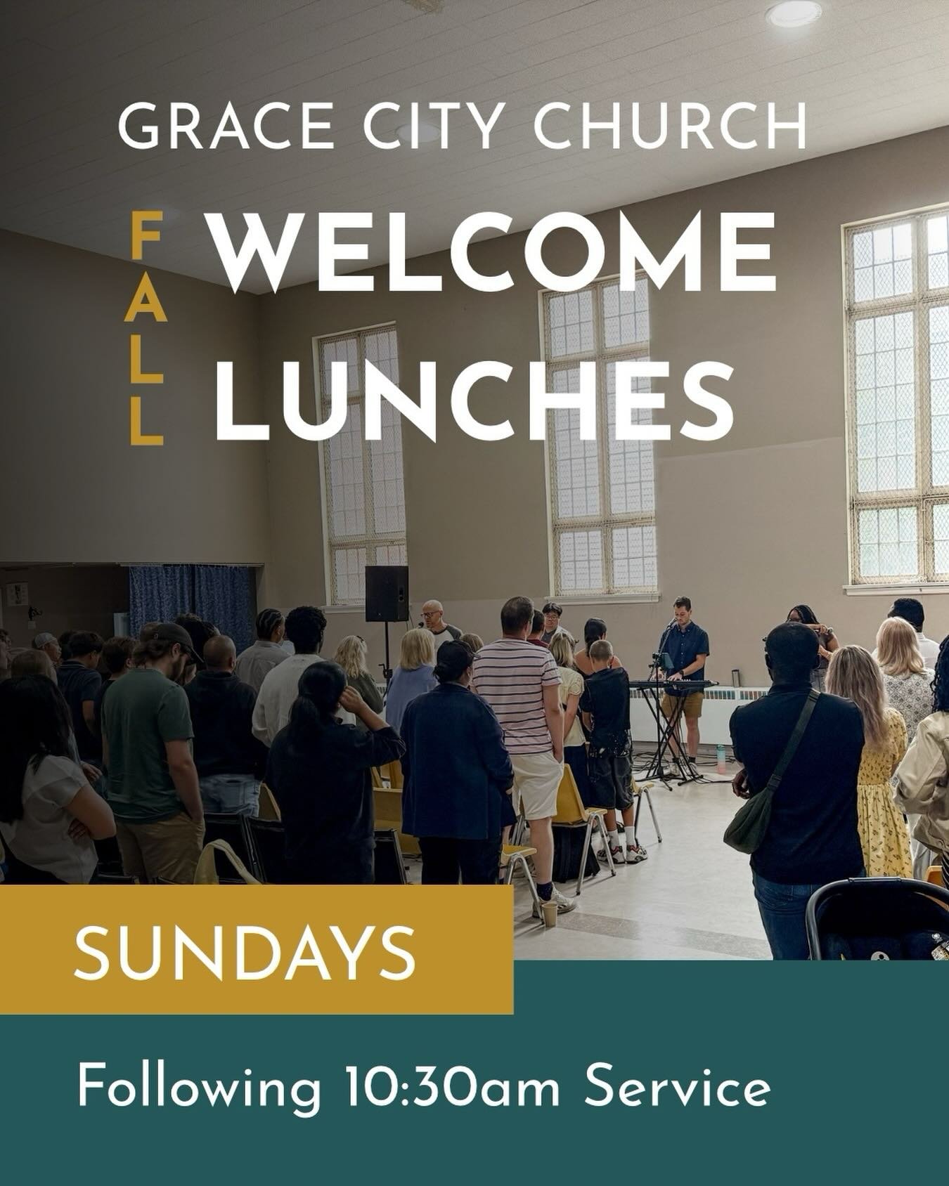 You&rsquo;re invited!

Starting tomorrow, we&rsquo;re hosting light Welcome Lunches following our 10:30am service over the next few weeks. 

Whether you&rsquo;re new to the city, church, or are returning after time away, we&rsquo;d love for you to jo