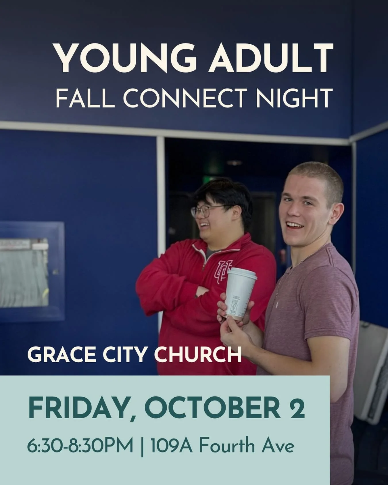 Young adults, join us this FRIDAY, October 2!⬇️

To kickstart the fall, we&rsquo;re hosting a Young Adult Connect Night to welcome new young adults and build community with current ones🍁🍂

Whether you&rsquo;re new to the city, checking out churches