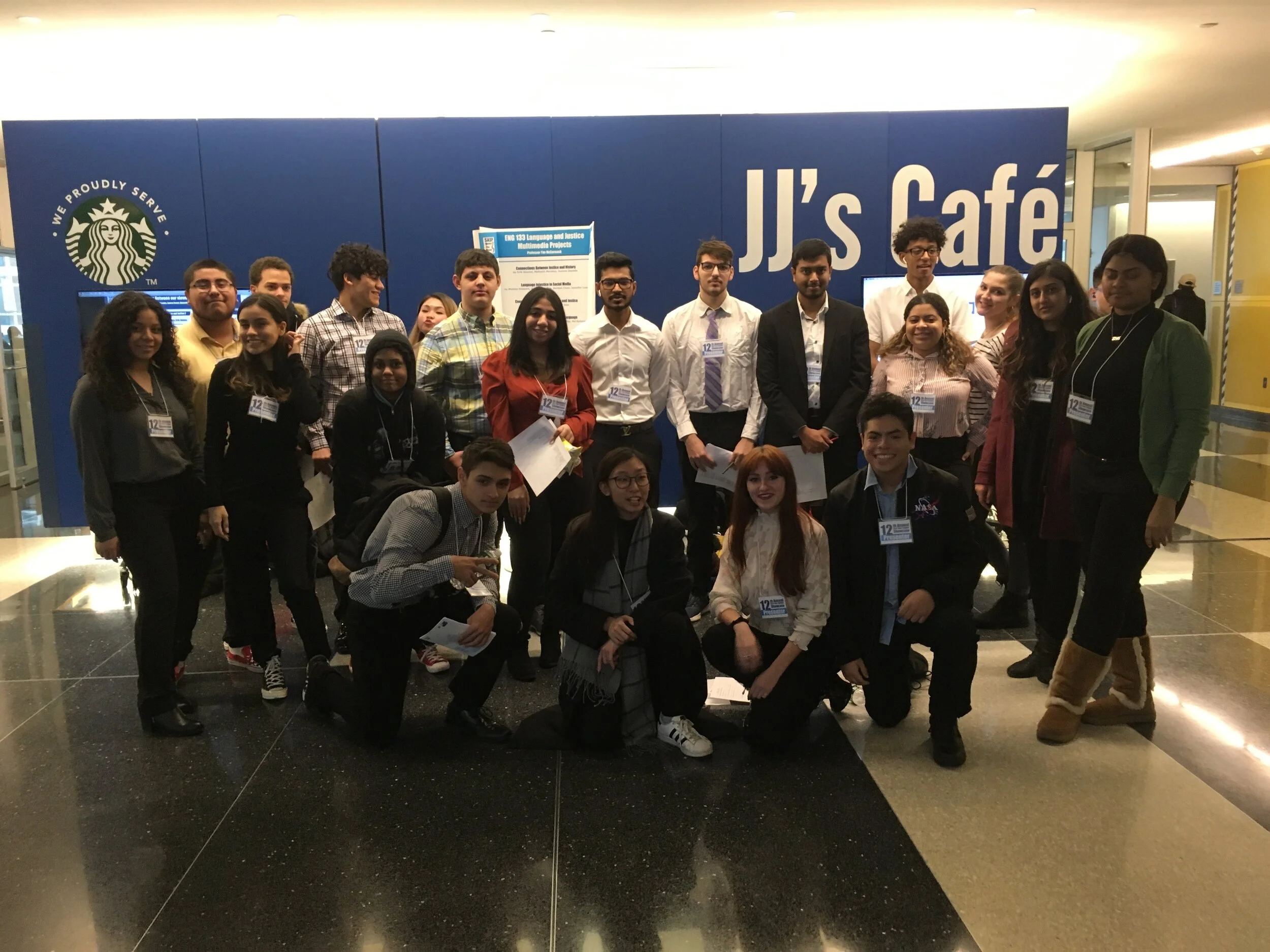 2019 First-Year Research Showcase Presenters from Professor McCormack’s ENG 133 Language and Justice Course