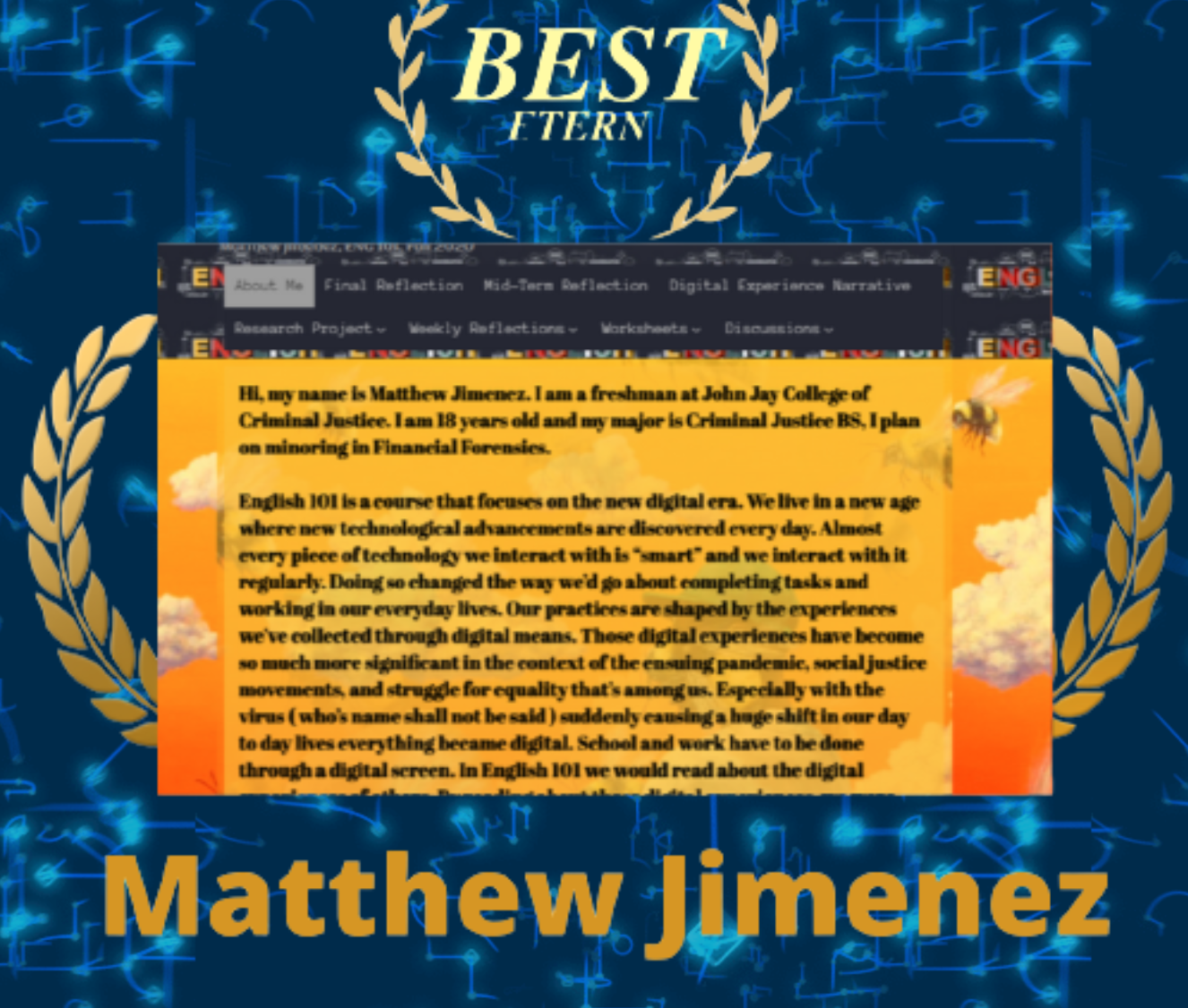 ENG 101; Faculty Mentor Madhura Bandyopadhyay