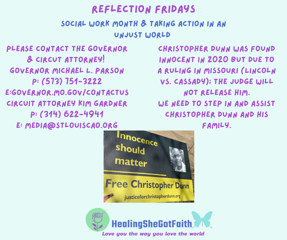 Reflection Friday: Being a Social Worker during Social Work Month and taking action in an unjust world 