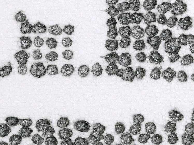 Detail, Silberlackätzung auf Styropor | Silvervarnish on Polystyrene