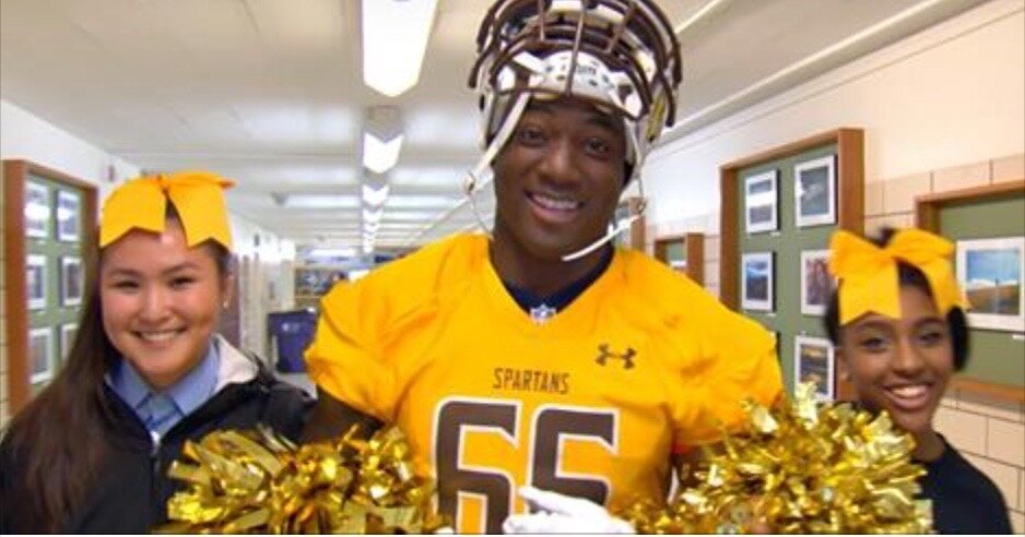 DeMarcus Ware Surprises High School for Bleacher Report!