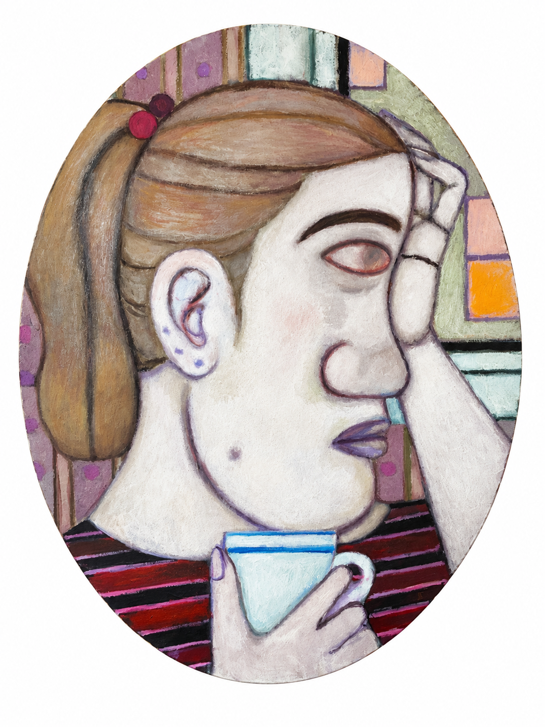 Nora Riggs, Cameo 2, 2026, Oil on canvas, 18 x 24