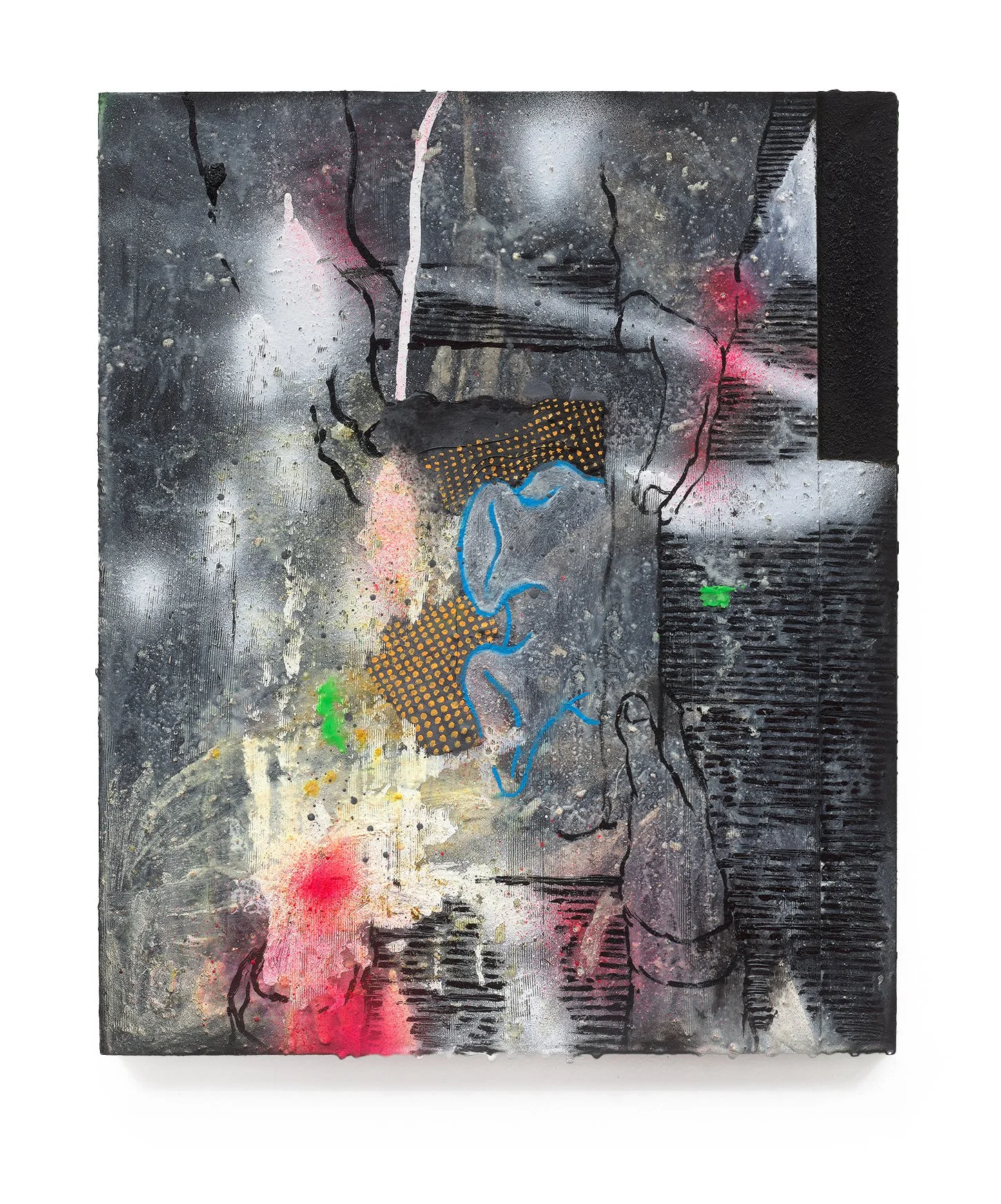 Kosuke Kawahara, Invader’s Gift, 2021–2025, Oil, encaustic, animal glue, found paper on wood panel, 18 × 15 × 1 in.jpg