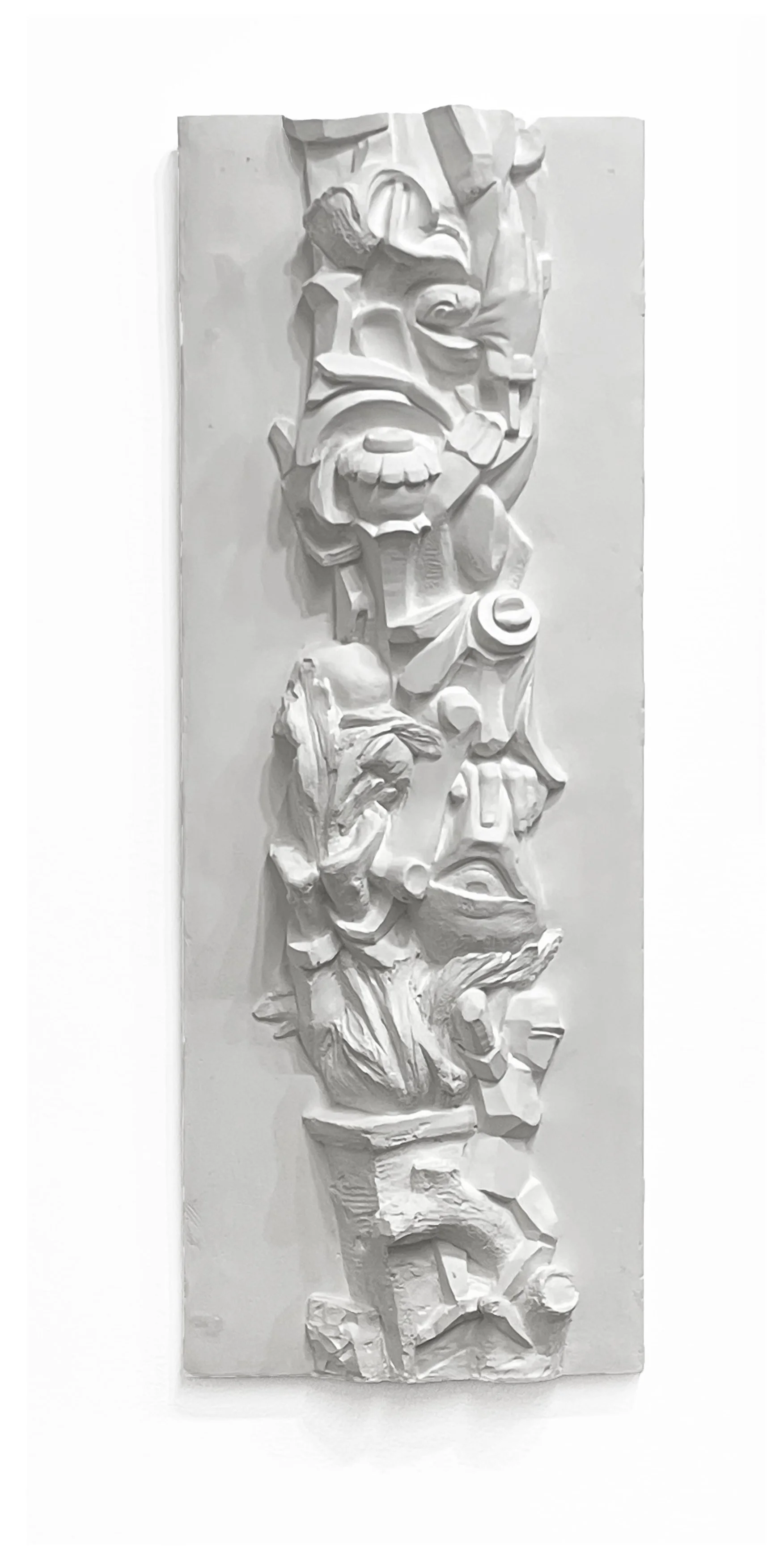 John Coburn, Pestsäule:Plague Column 2, Plaster relief, 24 × 8 in.jpg