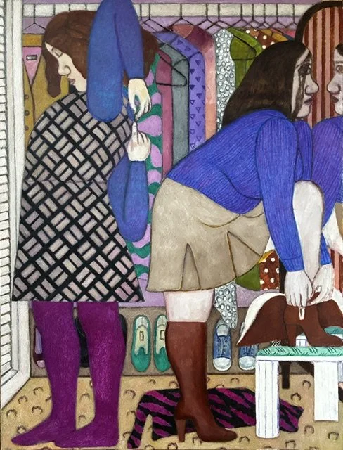 Nora Riggs, Dressing Room, 2026, Oil on canvas, 38 x 50 inches