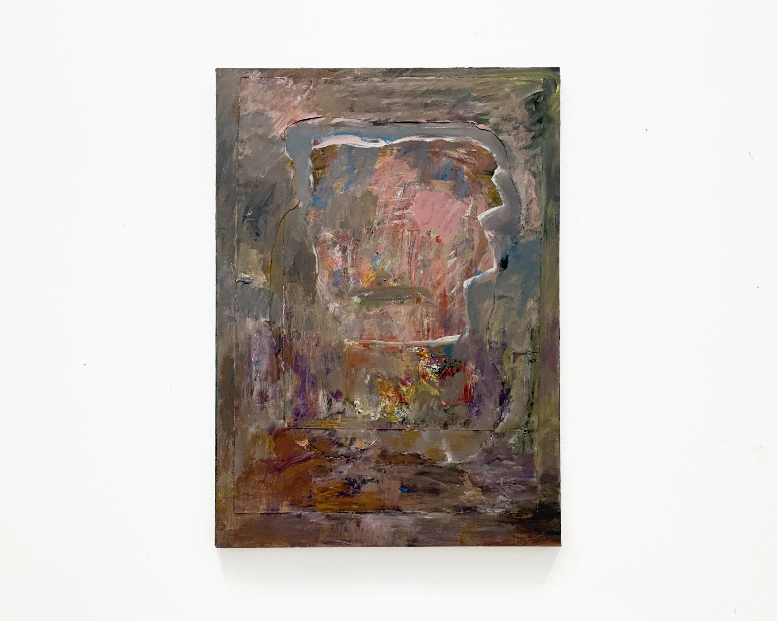 Bascha Mon, My Grandmother, Myself, 1990s, oil and collage on linen, 34 × 48 in