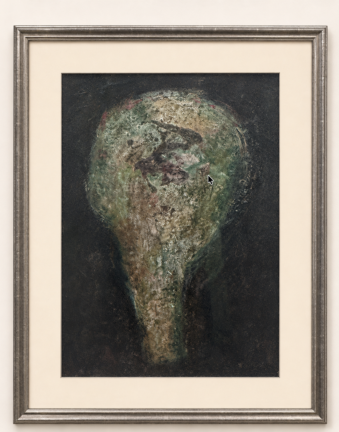 Bascha Mon, Family Portrait E22, 1990s, encaustic on paper, 21.75 × 29.5 in, 29.25 × 37.25 in framed