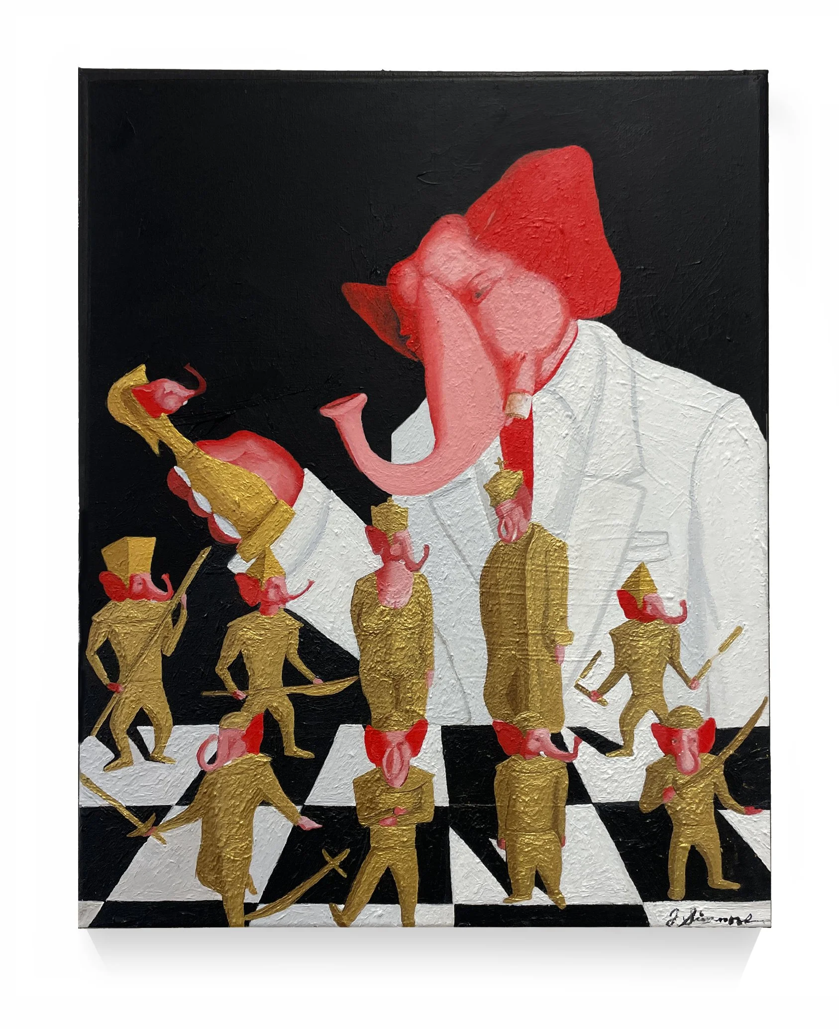 Jamal Simmons, Untiteld, 2026, Acrylic on canvas, 16 x 20 in.JPG