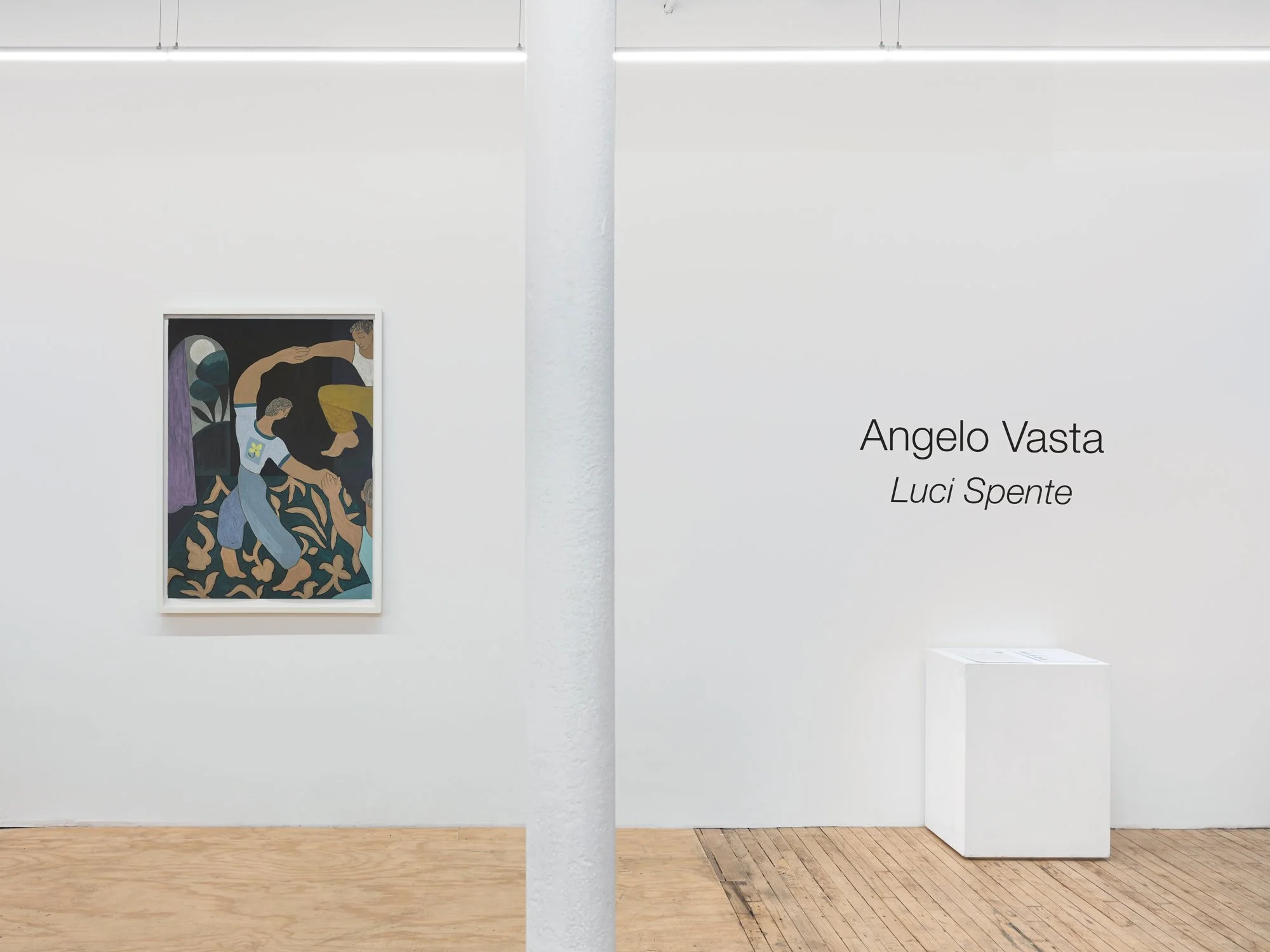 Luci Spente, Angelo Vasta Solo Show, Tappeto Volante installation view