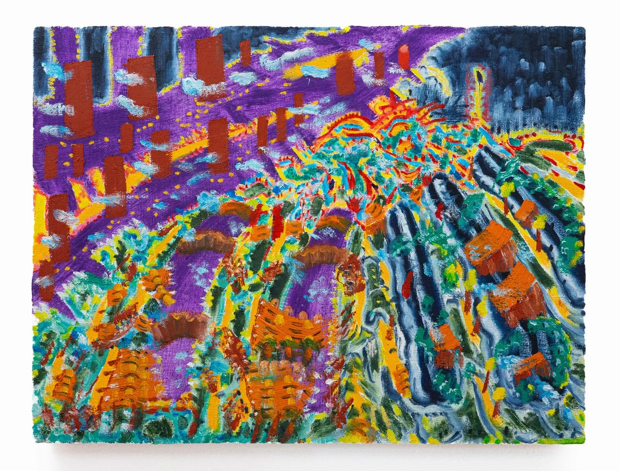 Leonard Yang, Several Green Dragons, 2025, Oil on linen, handmade paint, resins, beeswax, 18 × 24 in.jpg