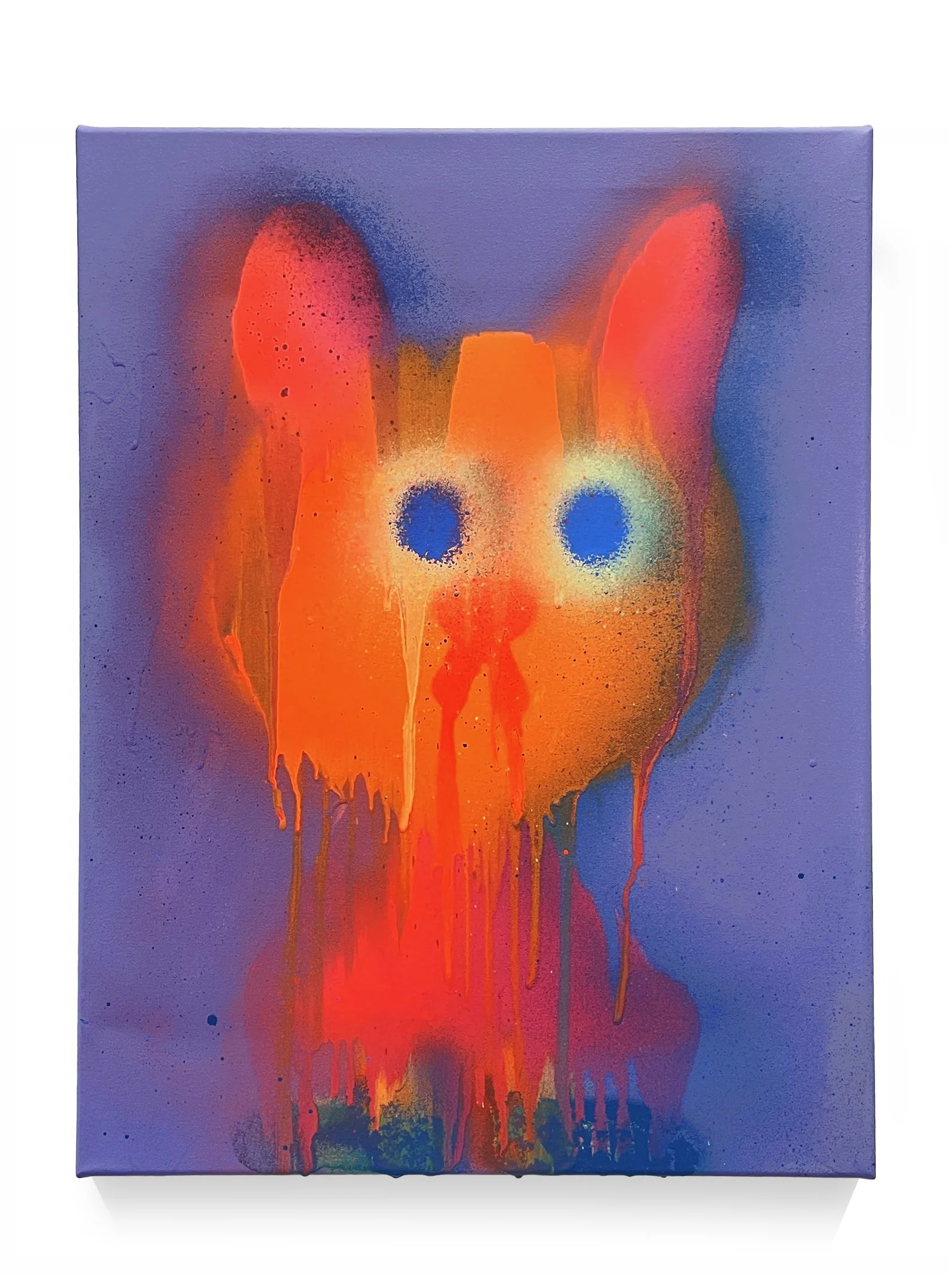 Jon Burgerman, Lilac whine, March 2025, Aerosol on stretched canvas, 18 × 24 in.jpg