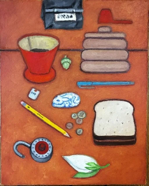 Nora Riggs, Still Life With Coffee, 2026, Oil on canvas, 16 x 20 inches