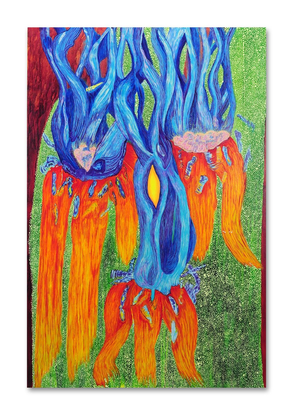 Jared Deery, Shed the Skin your Living In, 2018, acrylic on canvas, 72 × 48 in