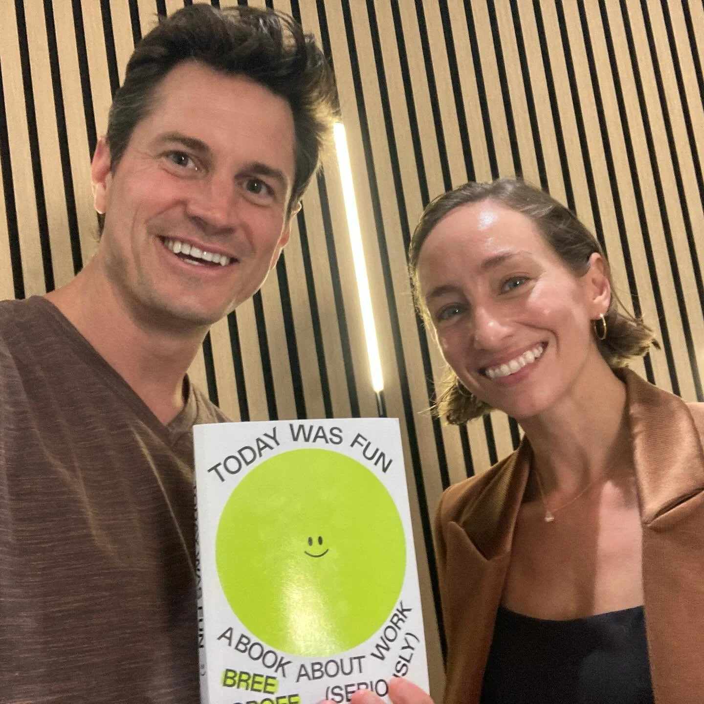 Was your day fun? 
Listen to this new podcast episode with @bree_groff about her new book!
She has 7 rules to make work more fun:
1. most work, most days should be fun
2. your brain works whether you’re wearing a suit or stretchy pants🕺🏻
3.
