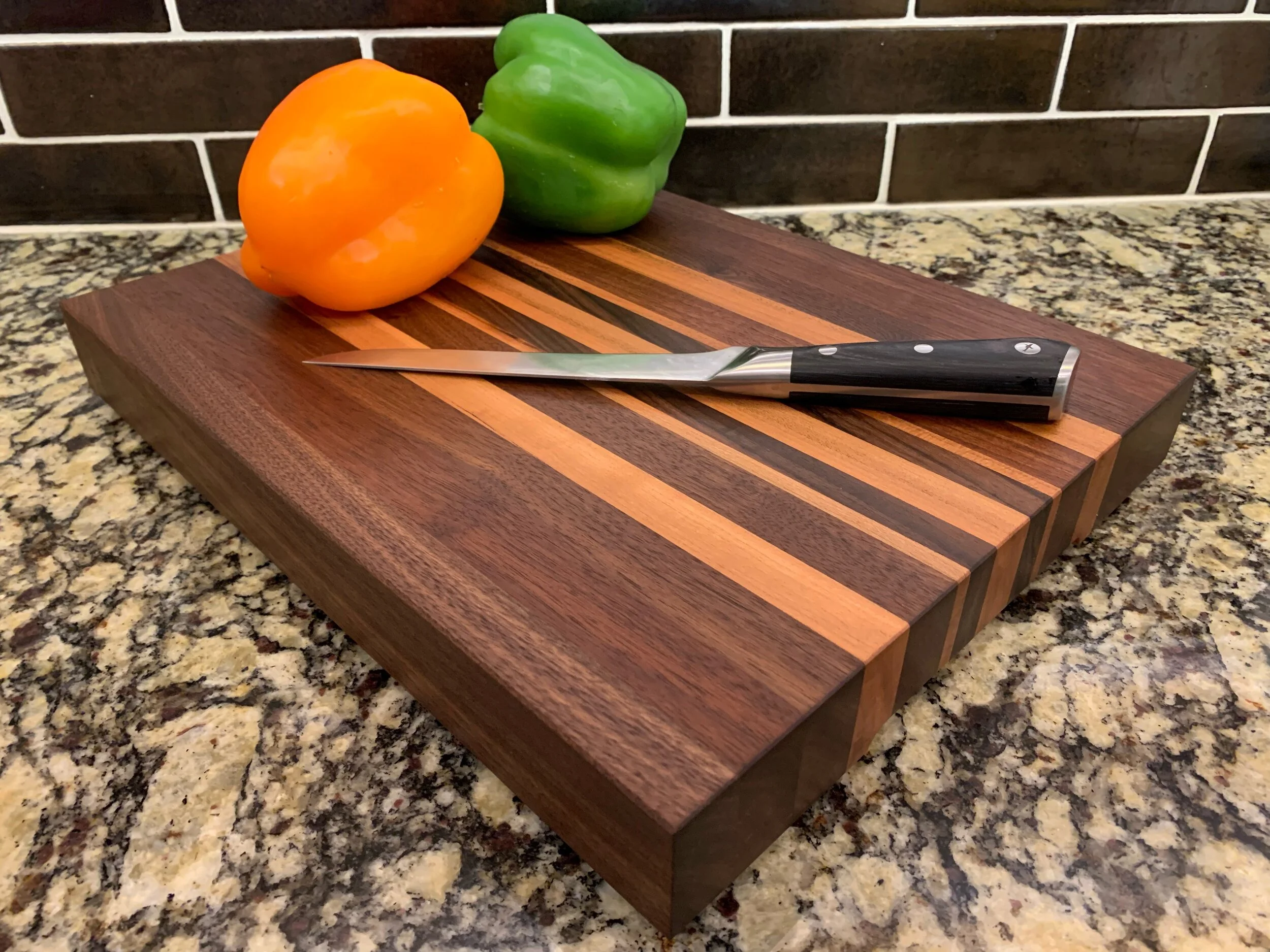 Old World Company: The Frankfurt - Walnut with Cherry strips