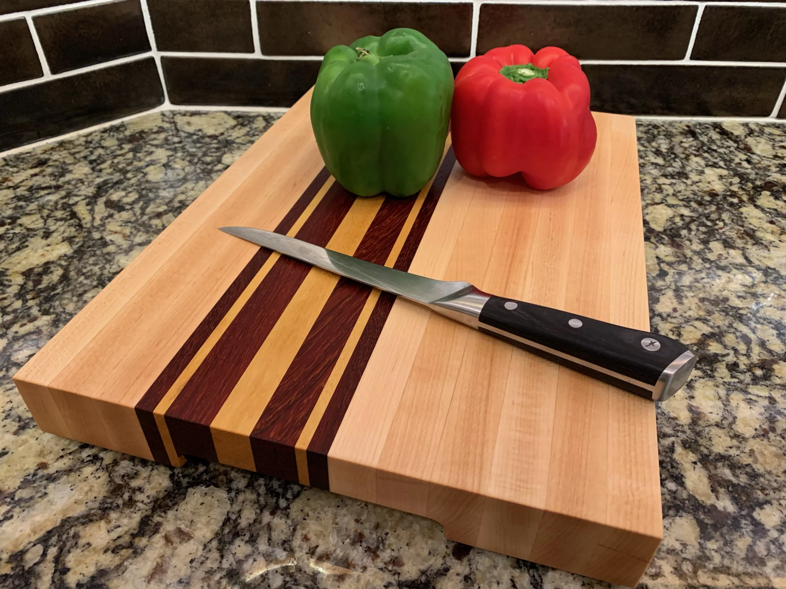 Old World Company: The KC - Maple with strips of padauk and yellow heart