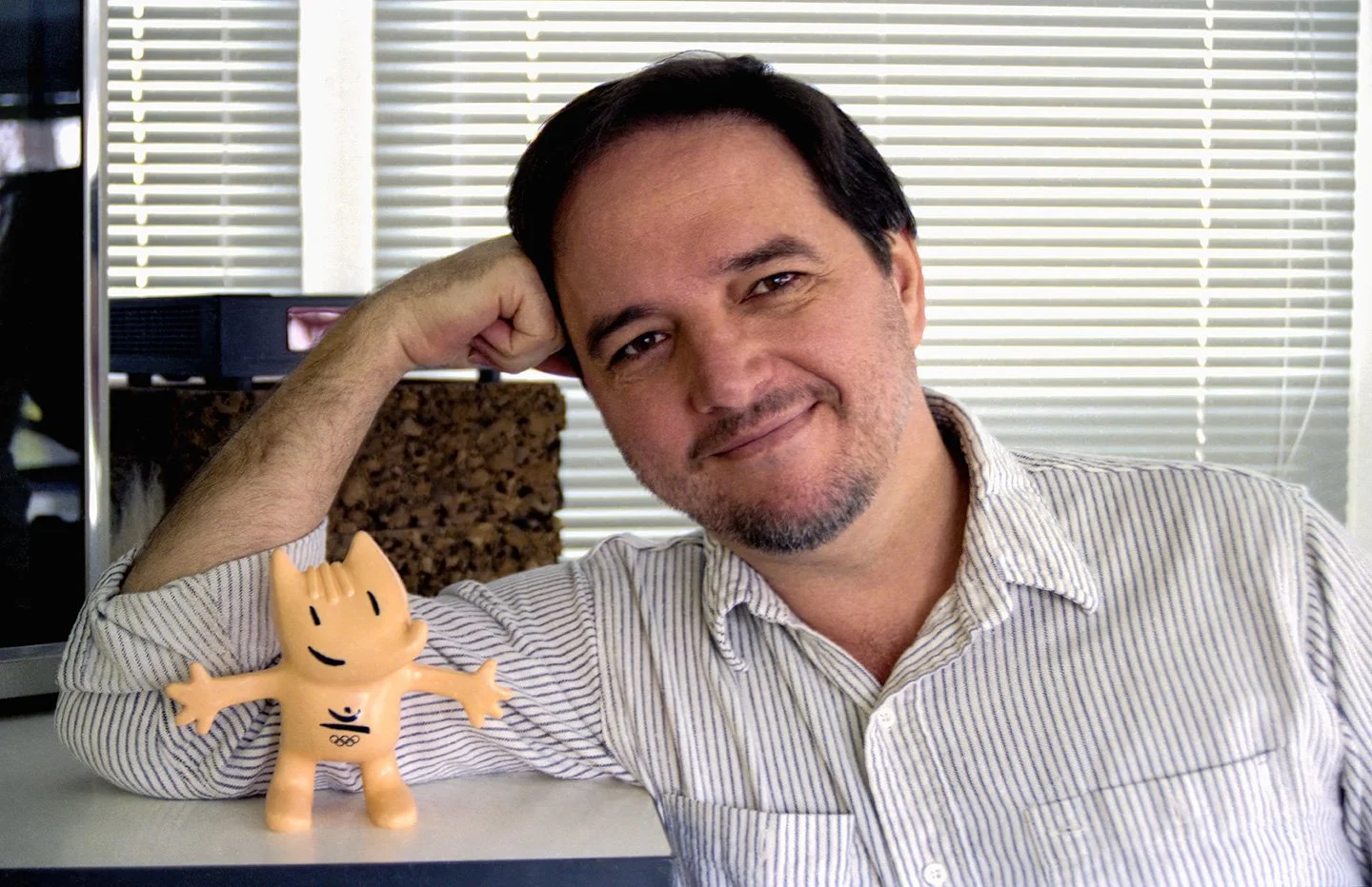 Cobi (the official mascot for the 1992 Summer Olympics held in Barcelona, Spain) and I. 