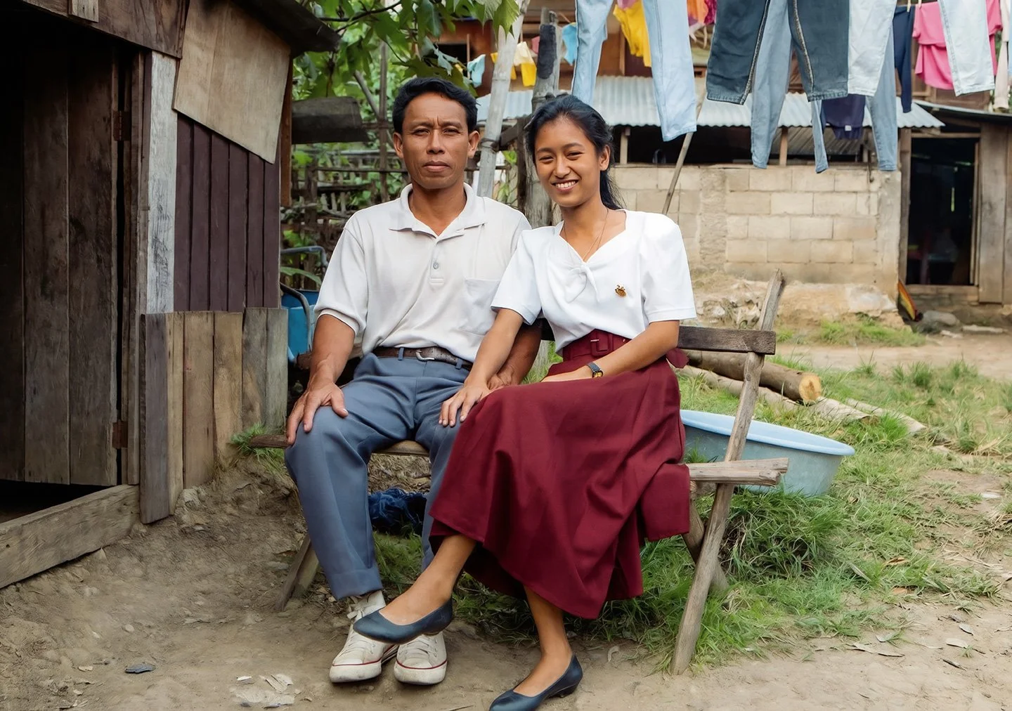 Angel and her father.