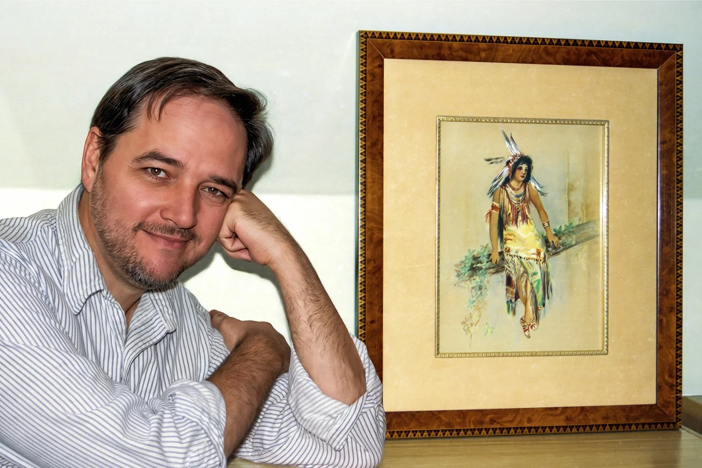 With a watercolor painting by my grandmother, Kathryn Kieran Smith.