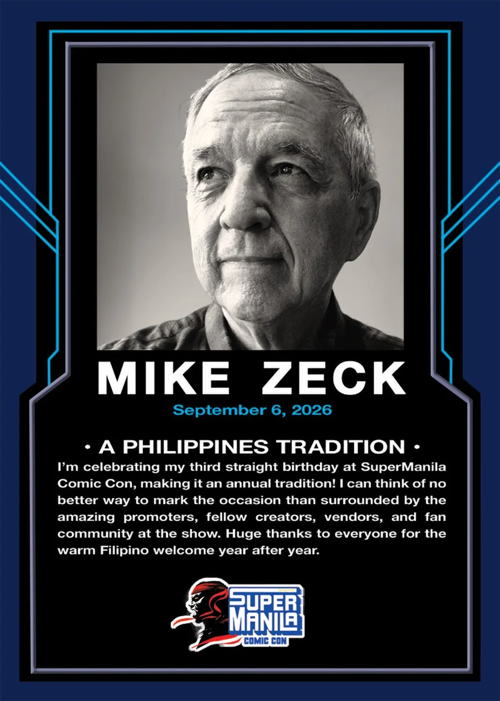 MIKE ZECK 'BIRTHDAY' TRADING CARD BACK