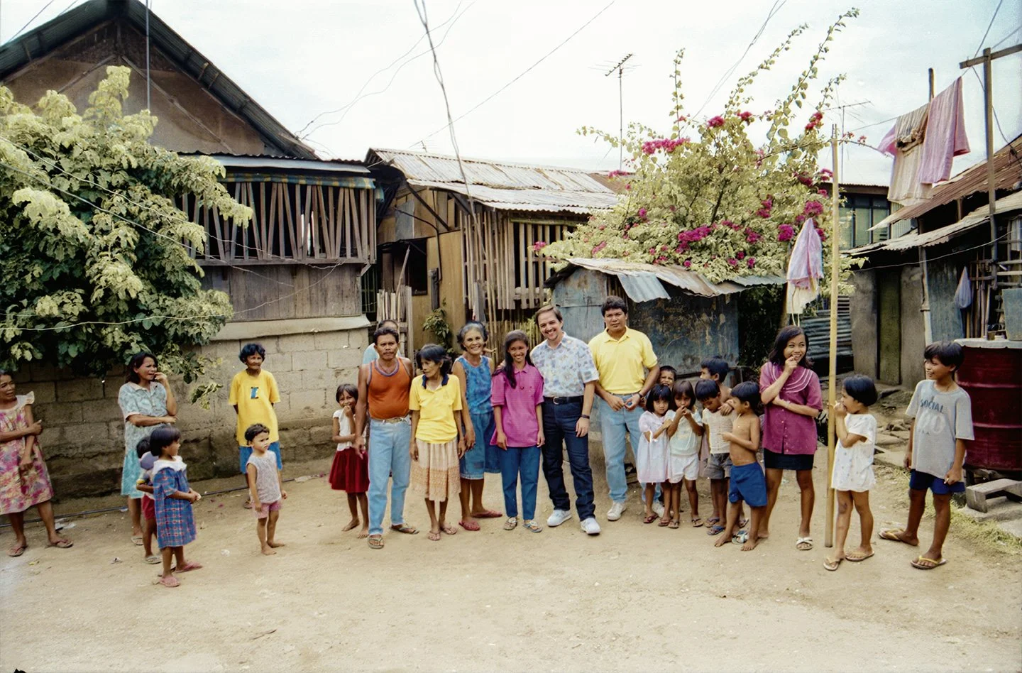 My first trip to the Philippines, 1991. Making friends in Cebu City.
