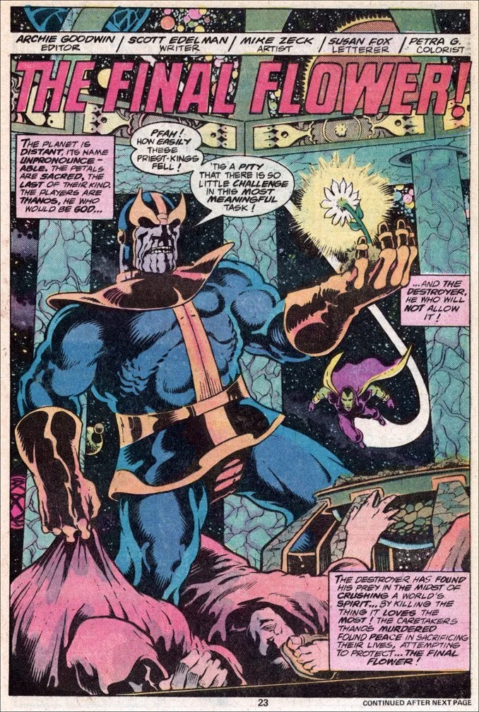 LOGAN'S RUN #6 - INTERIOR: "The Final Flower" page 1 of 5, Mike Zeck (pencils, inks)