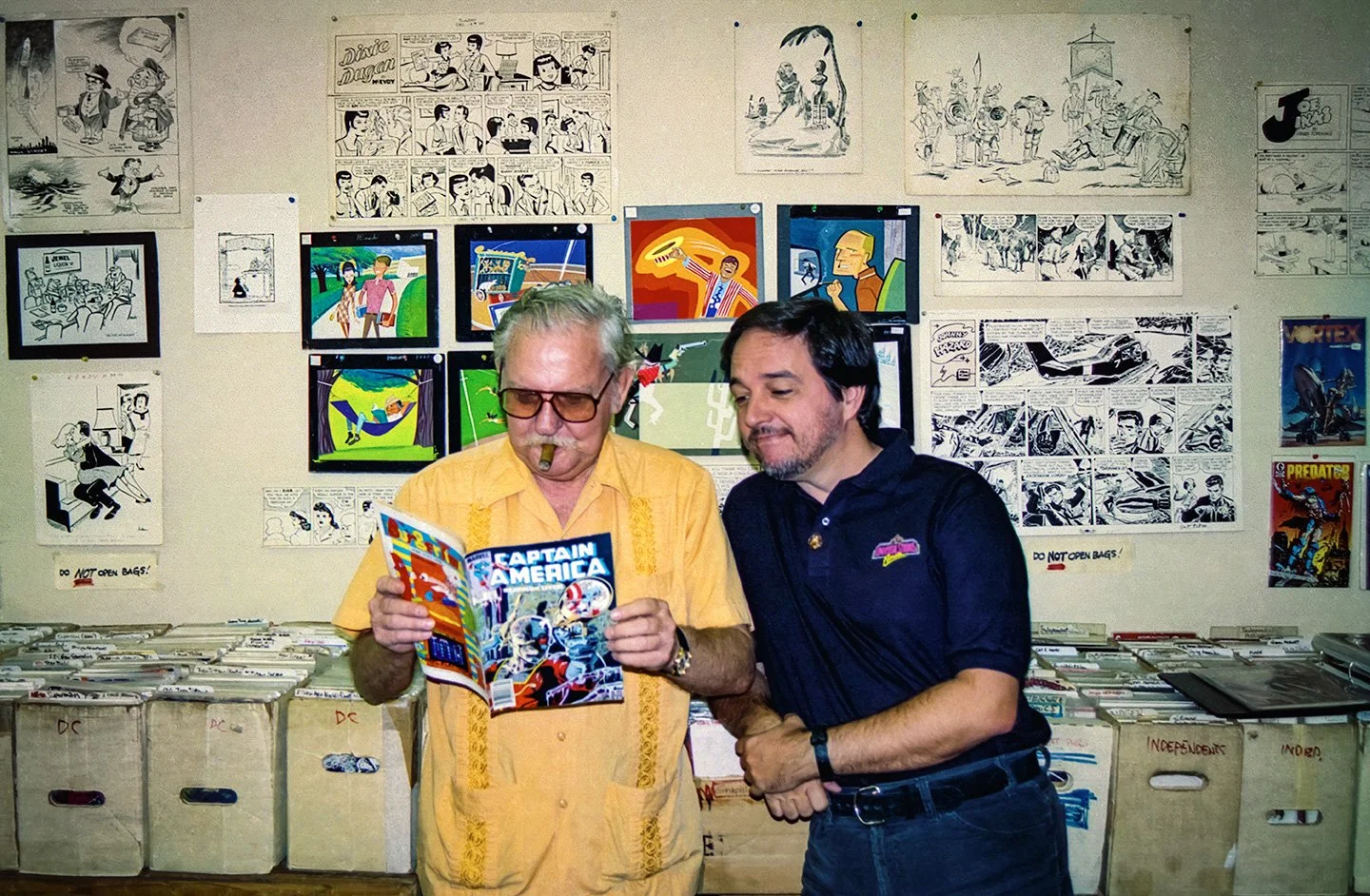 With Jim Ivey at his Cartoon Museum shop in Orlando, FL.