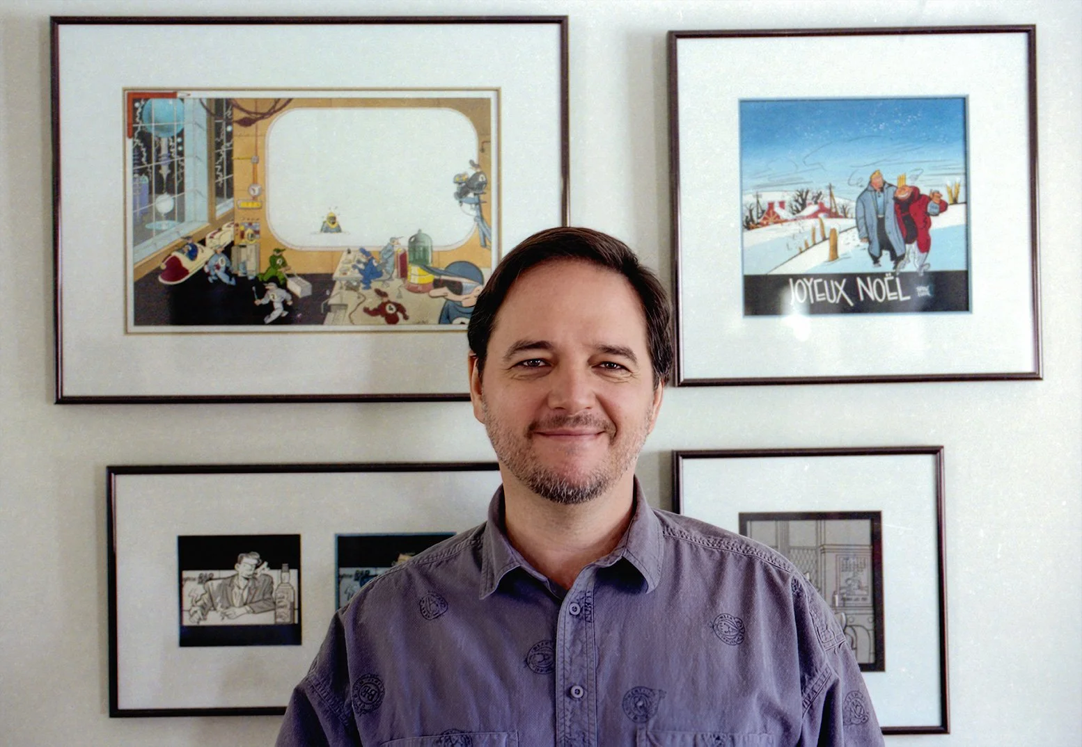 Original artwork by Yves Chaland and Serge Clerc hung in my Connecticut home.