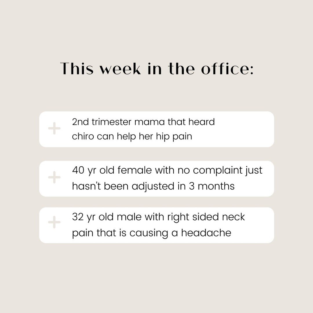 Recap of some patients I saw this week in the office, and also a reminder that Chiropractors don't only just &quot;crack&quot; backs 🙃
.
.
.
.
#dobbsferry #dobbs #dobbsferryny #dobbsferryhighschool #dobbsferrywaterfront #chiropractor #chiropractic #