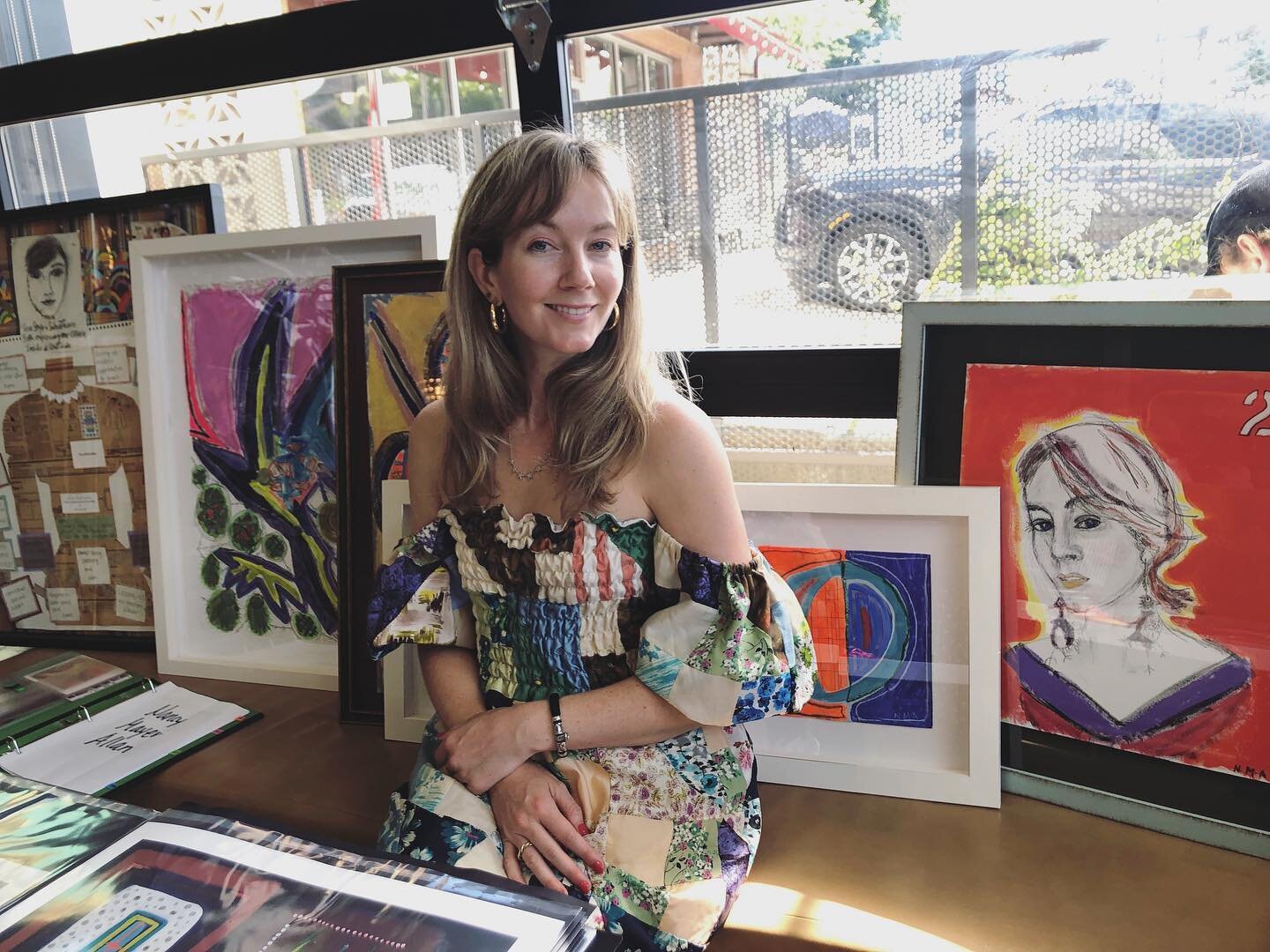 In &ldquo;bloom together&rdquo; fashion&hellip; yesterday, we represented @nancymayerallanfineart in a dress designed + upcycled from a vintage quilt cover by @vtgsocialclub 🤩👏🌸

Loved the collaboration + uplifting support between the artists + ma