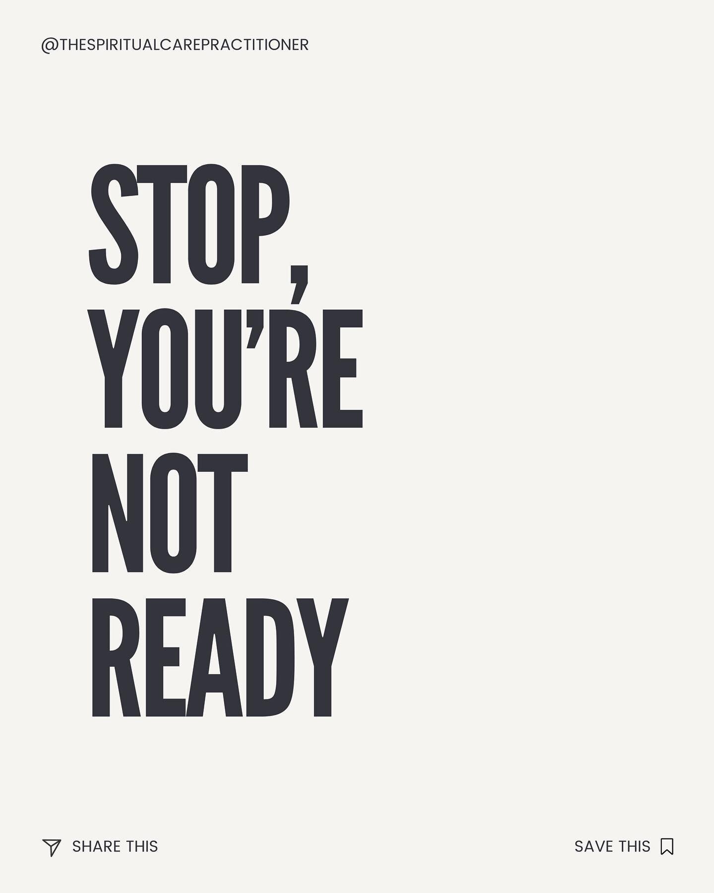 Stop. You&rsquo;re not ready to go there and it&rsquo;s okay to turn around and go back.

No shame.

No frustration.

Do the work to get ready and try again.

New reflection out on The Spiritual Care Practitioner - the link is in my bio.

#thespiritu