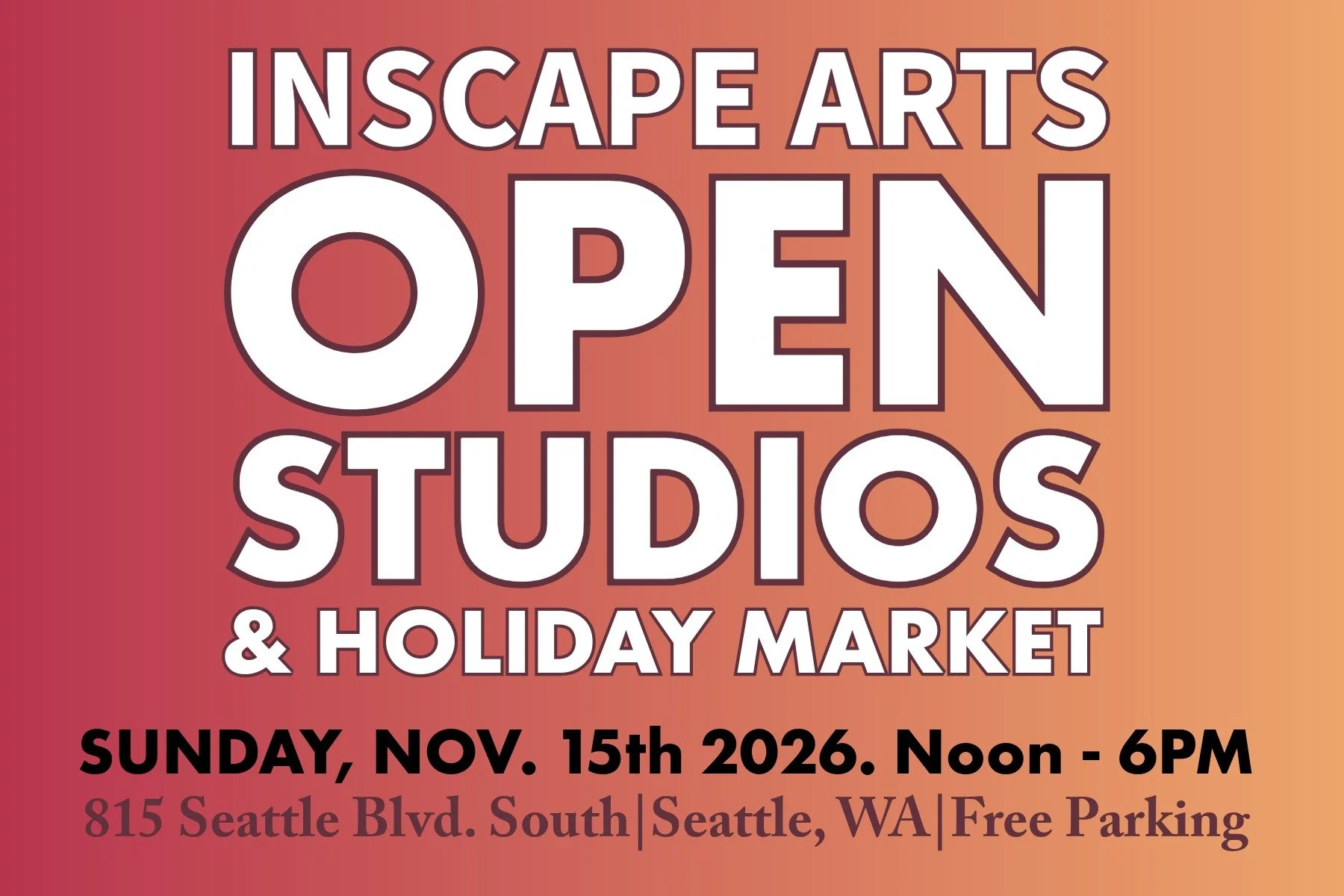 Inscape Arts Open Studios - Fall/Winter 2026 