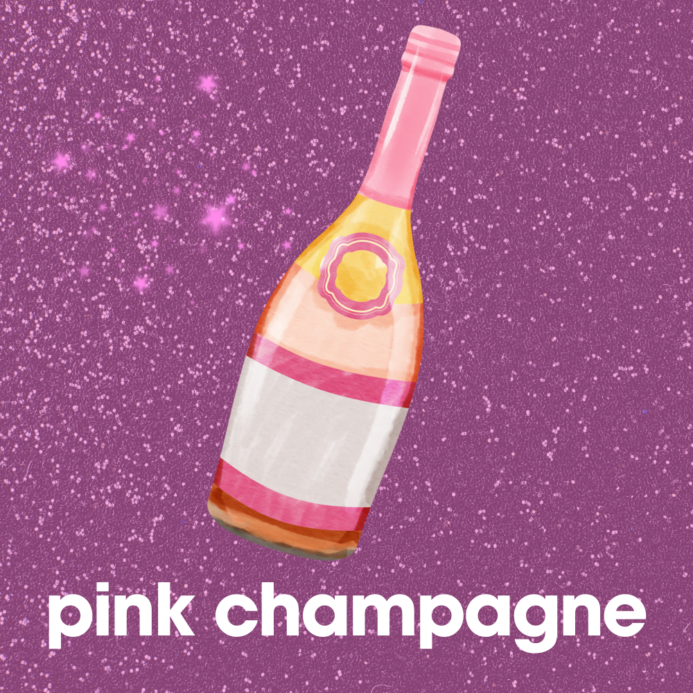 Pink Champagne Mini Bottle