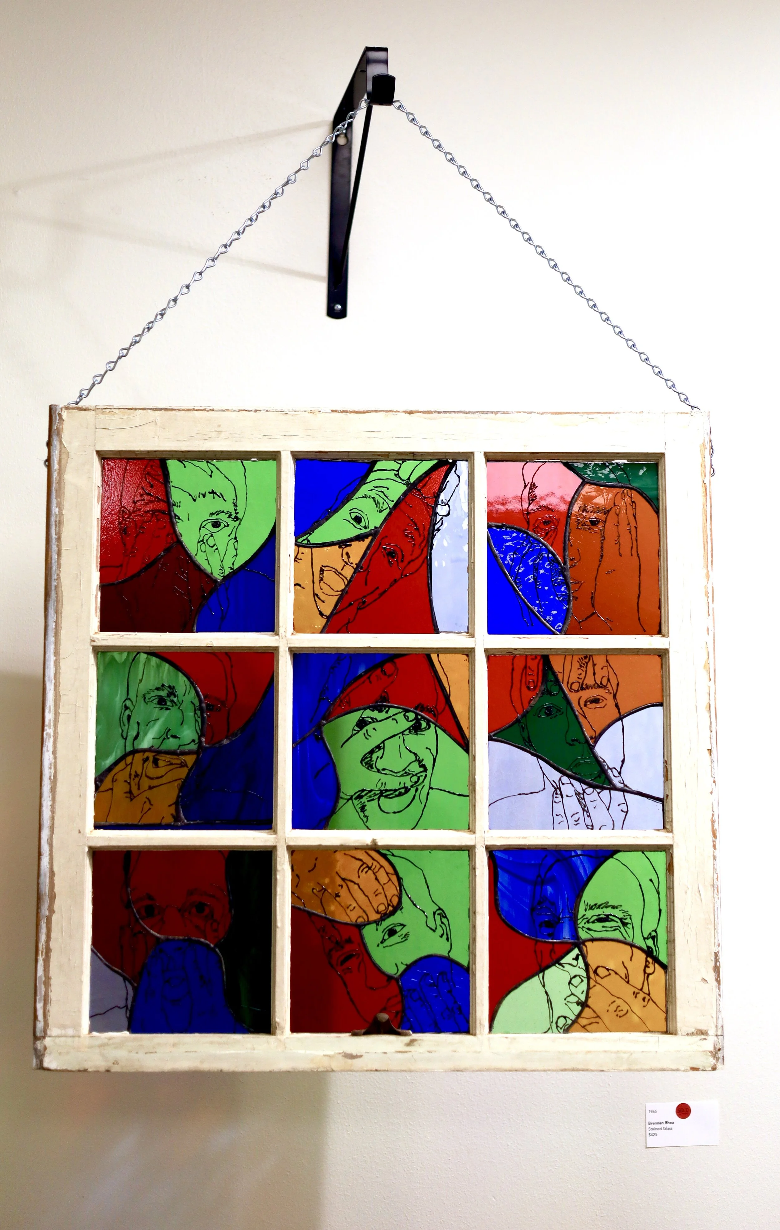 Stained Glass–$500 • 1965 • "The 1965 Immigration and Nationality Act (known as the Hart-Cellar Act)  abolishes the national-origins quota system and replaces it with a system
whereby immigrants are admitted based on their relationship to a US citize