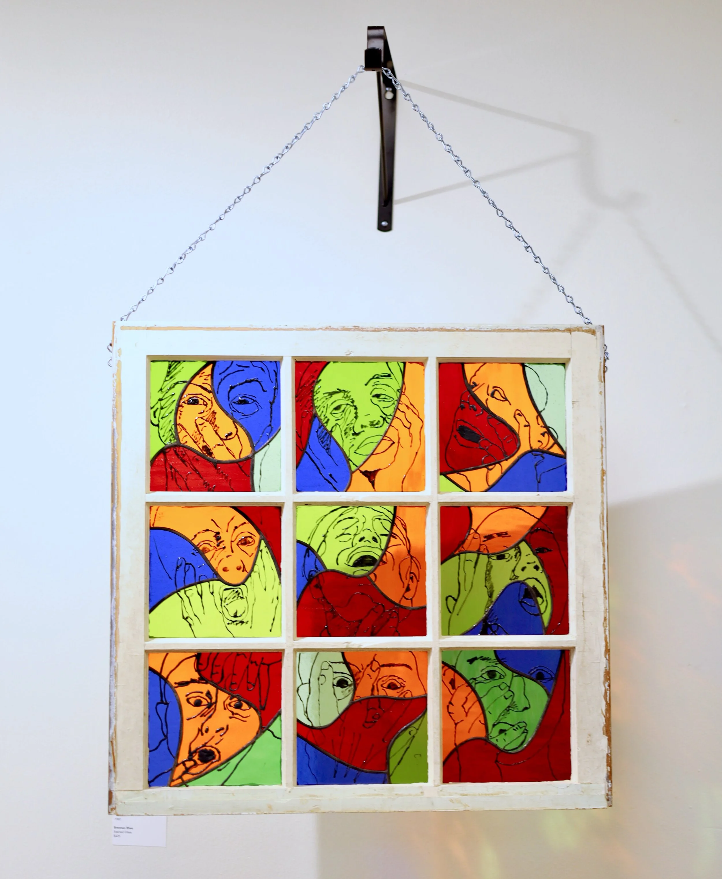 Stained Glass–SOLD • 1980 • "The Refugee Act of 1980 (94 Stat. 102) establishes a new statutory system for processing and admitting refugees from overseas as well as asylum seekers physically present at US borders or in the country. The law defines a