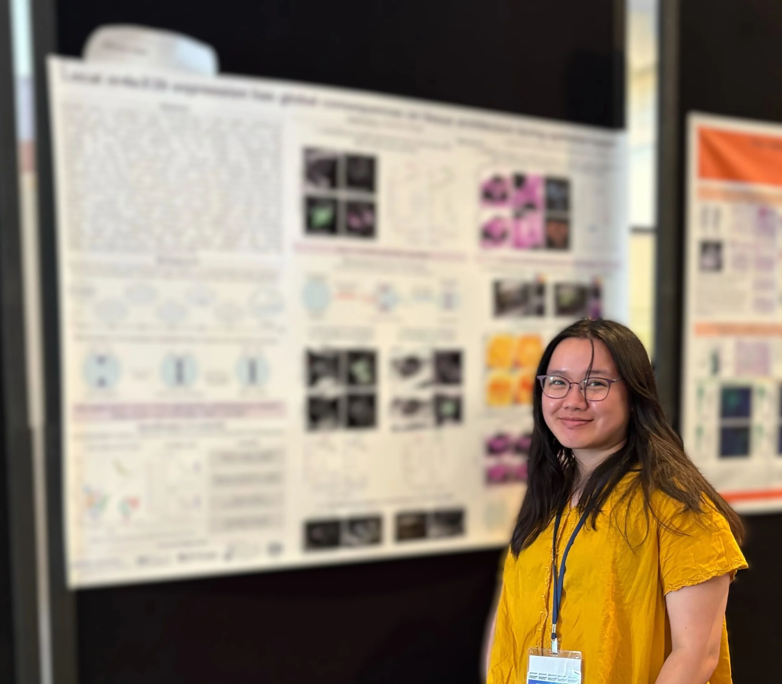 Nadia presents her poster at SDB