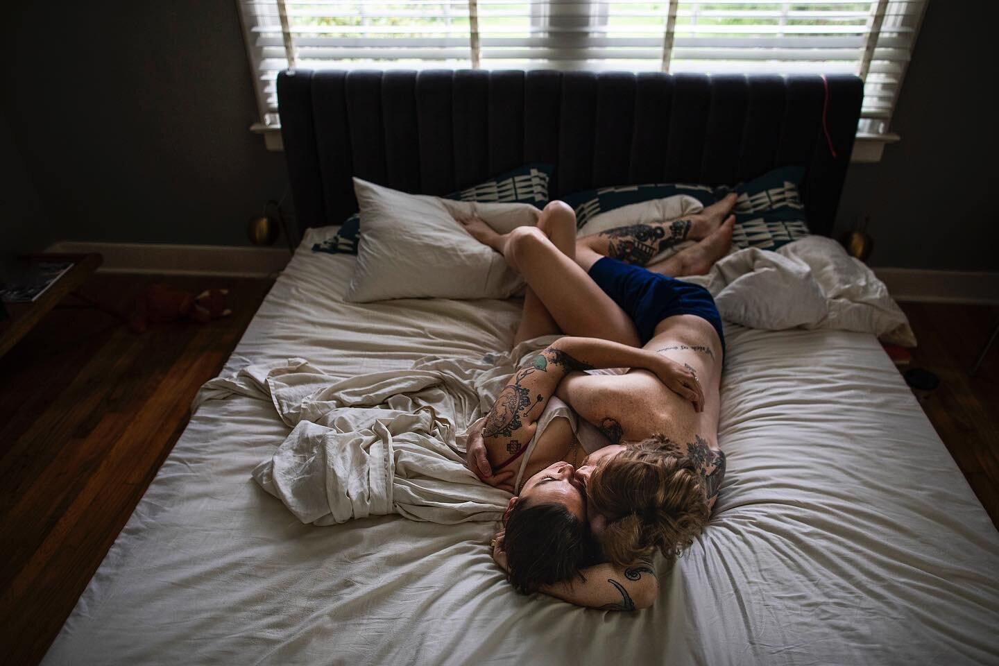 American Bedroom - Zita &amp; Web ages 32 &amp; 33. Jackson, Mississippi. &lsquo;We&rsquo;re just trying to figure it all out. Some days we get it right, others we&rsquo;re as crazy as shit-house rats.&rsquo; #americanlife #couple  #thesouth  #life  