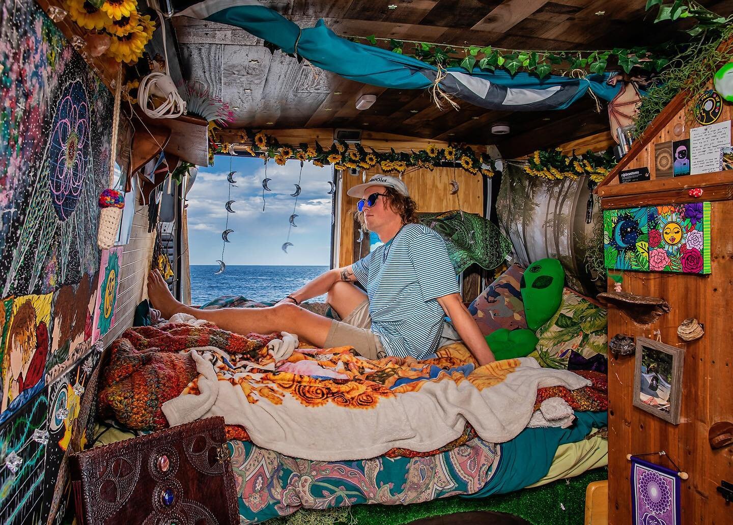 American Bedroom- Cody age 27- Hampton Beach, New Hampshire &lsquo;My life is all about expanding consciousness. Traveling in my van &lsquo;Gaia&rsquo; allows me to share her beauty and the hard work it took to create her. It brings forth a perspecti