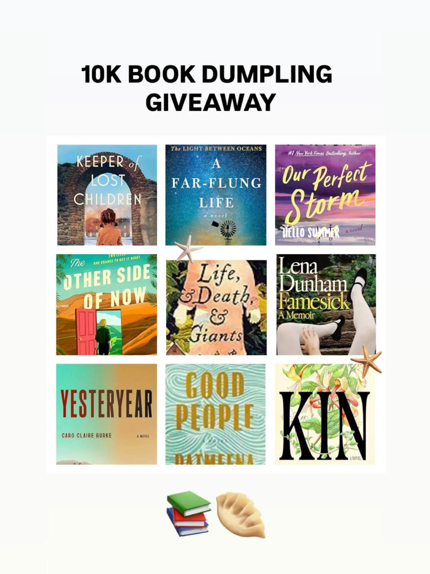‼️Thank you SO VERY MUCH for following along WITH my BOOKSTAGRAM ACCOUNT! I have incredible conversations with so many of you and this is such a cool little corner of social media. 

AS A THANK YOU: 

❤️FIVE winners get to choose their one book of ch