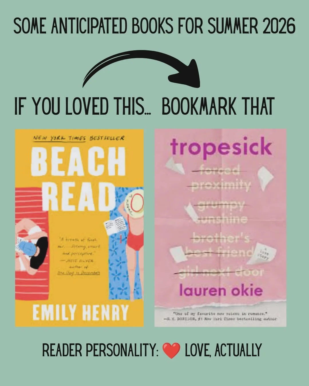 📚🥟One of the questions I get most often is:
&ldquo;What should I read next?&rdquo;

Usually my answer is:
&ldquo;What was the last book you loved? Didn&rsquo;t like?&rdquo;

Because if you loved Beach Read, I&rsquo;m probably not going to recommend