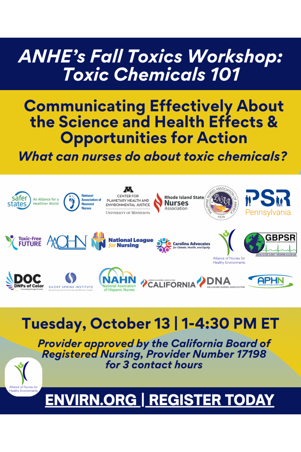 Toxics 101: Communicating Effectively About the Science and Health Effects & Opportunities for Action