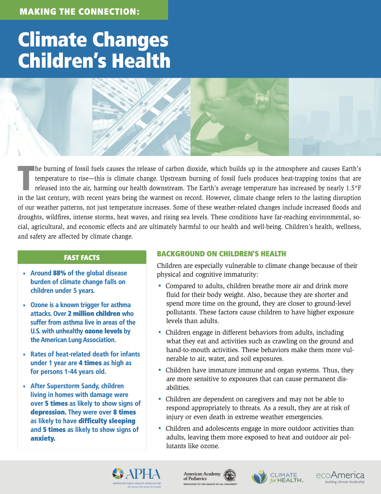 Climate change and children's health from APHA