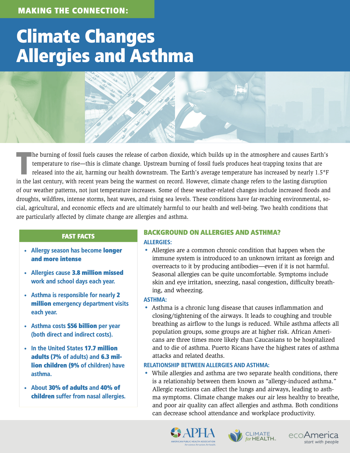 Allergies, climate change, and health from APHA