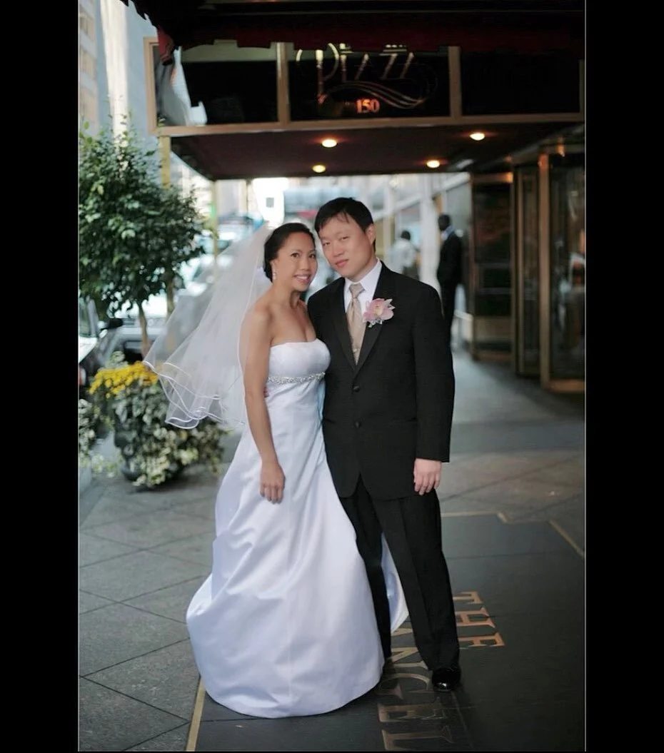 Sometimes you&rsquo;re bravely leading the way &hellip;other times you&rsquo;re humbly a few steps behind &hellip; but my favorite moments are when we&rsquo;re taking on life side-by side. Happy 15, babe!❤️ #happyanniversary
.
.
.
ID: A bride in a fl