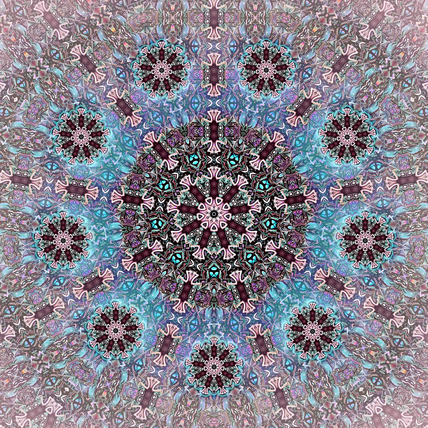 Nine of Cups: HappinessDigital Tessellation2021