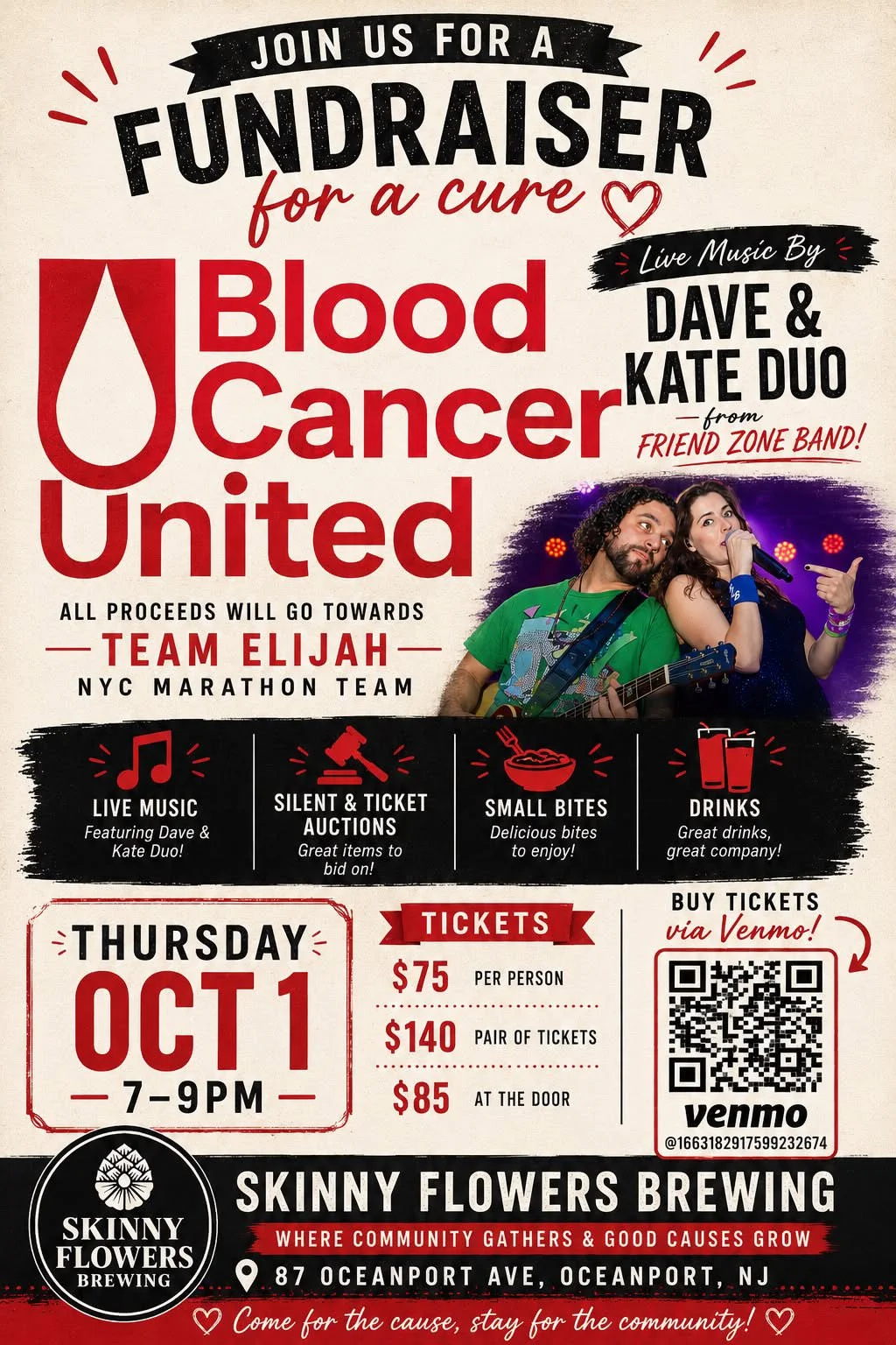 Dave & Kate Duo @ Cure for Blood Cancer Fundraiser