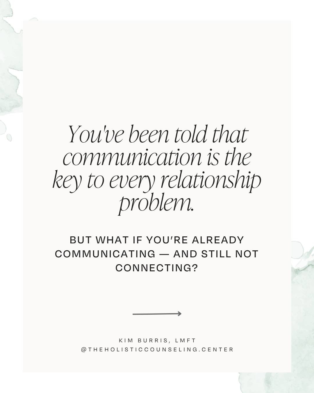 Here&rsquo;s the thing no one tells you: communication can&rsquo;t land when your body doesn&rsquo;t feel safe.
💥 When your nervous system is activated, words get lost in survival mode.
💥 When old attachment wounds get triggered, your partner can f