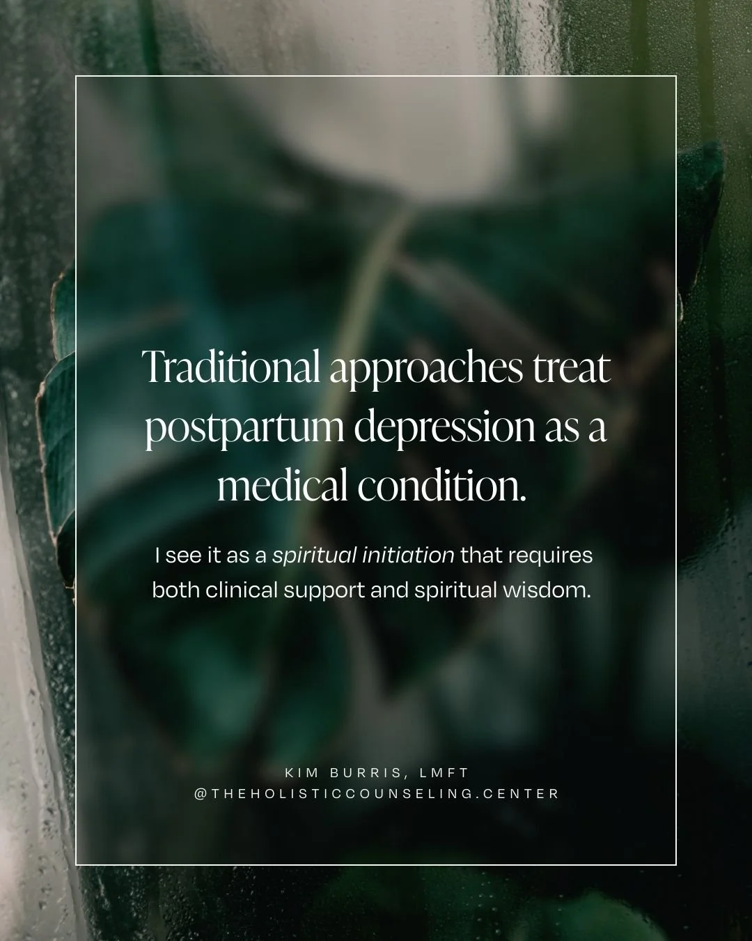 ✨ What changes when you view motherhood as a spiritual practice?
Traditional medicine sees postpartum symptoms as a problem to solve. But I see them as deeper soul calls for healing and integration. 

It's time we honor motherhood as the sacred path 